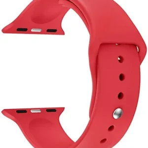 Correa De Silicona Apple Watch 42mm 44mm Rojo