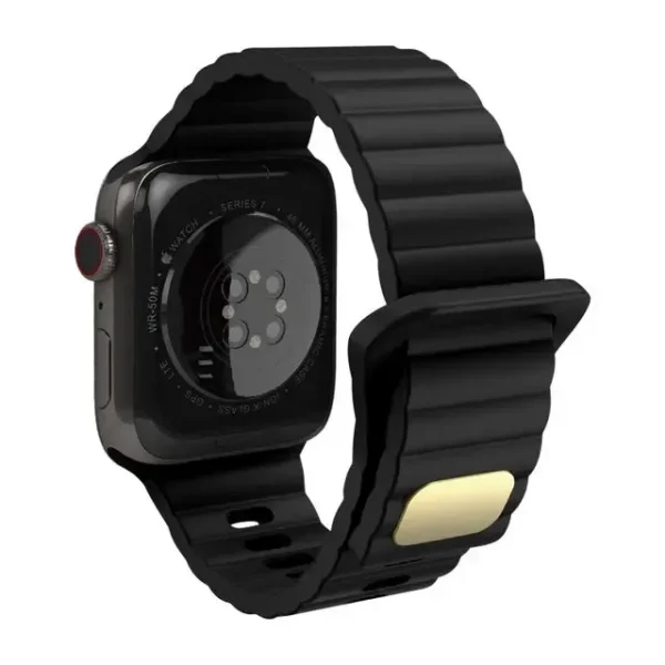 Correa De Silicona Apple Watch Ultra 49mm Broche Negro Jb-0315