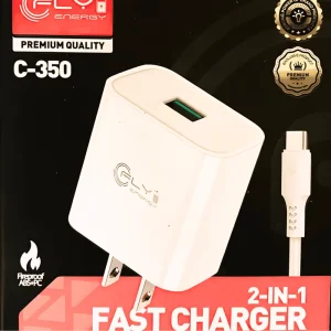 Cargador Tipo C 2.4a Alta Potencia Marca Fly