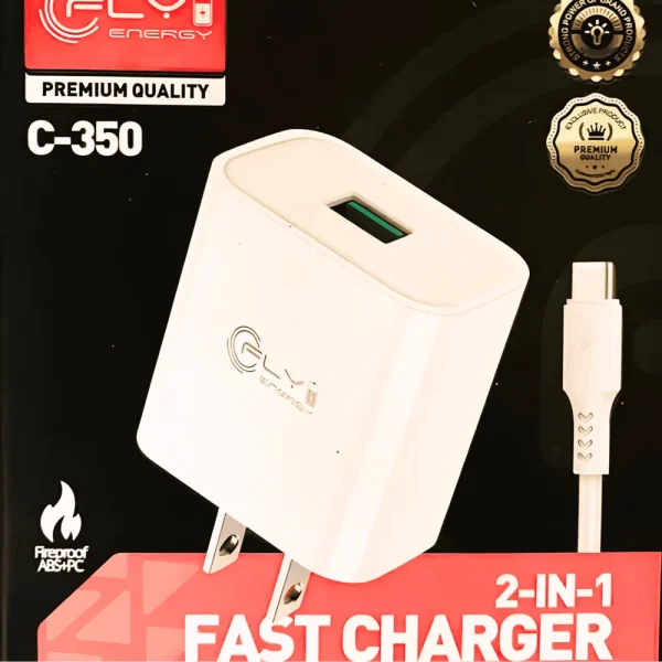 Cargador Tipo C 2.4a Alta Potencia Marca Fly